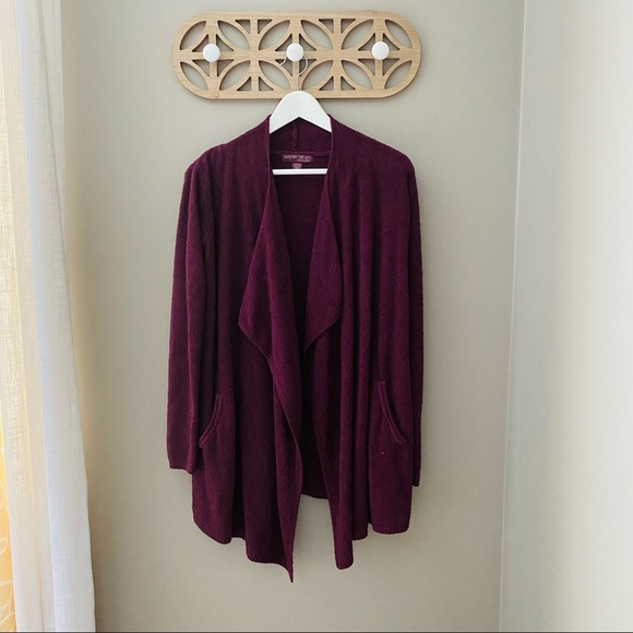Barefoot Dreams Cozy Chic Lite Open Front Cardigan Purple Sz XXS/XS - Picture 1 of 14